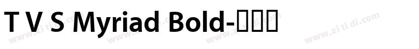 T V S Myriad Bold字体转换